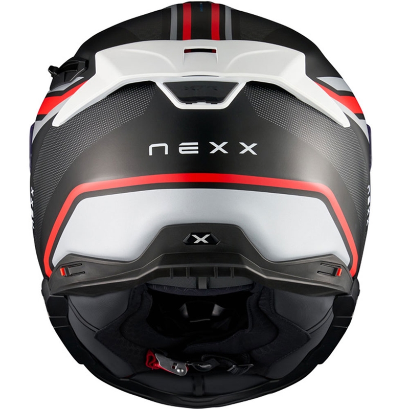 Casco integrale da moto Nexx X.TR Quanta nero opaco-rosso