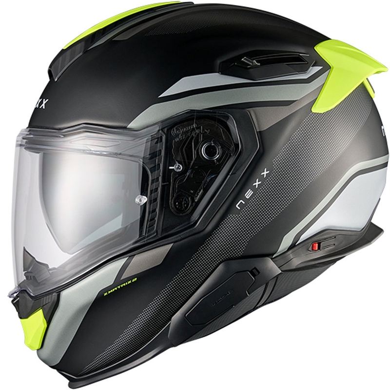 Casco integrale da moto Nexx X.TR Quanta nero opaco-giallo fluo