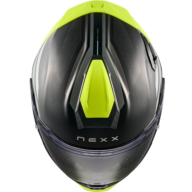 Casco integrale da moto Nexx X.TR Quanta nero opaco-giallo fluo