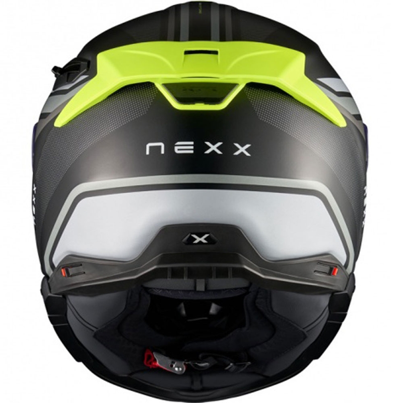 Casco integrale da moto Nexx X.TR Quanta nero opaco-giallo fluo