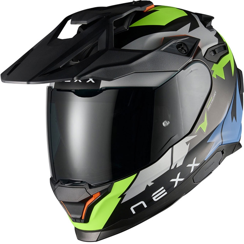 Casco da moto enduro NEXX Y.TRAVL Primal nero-giallo fluo