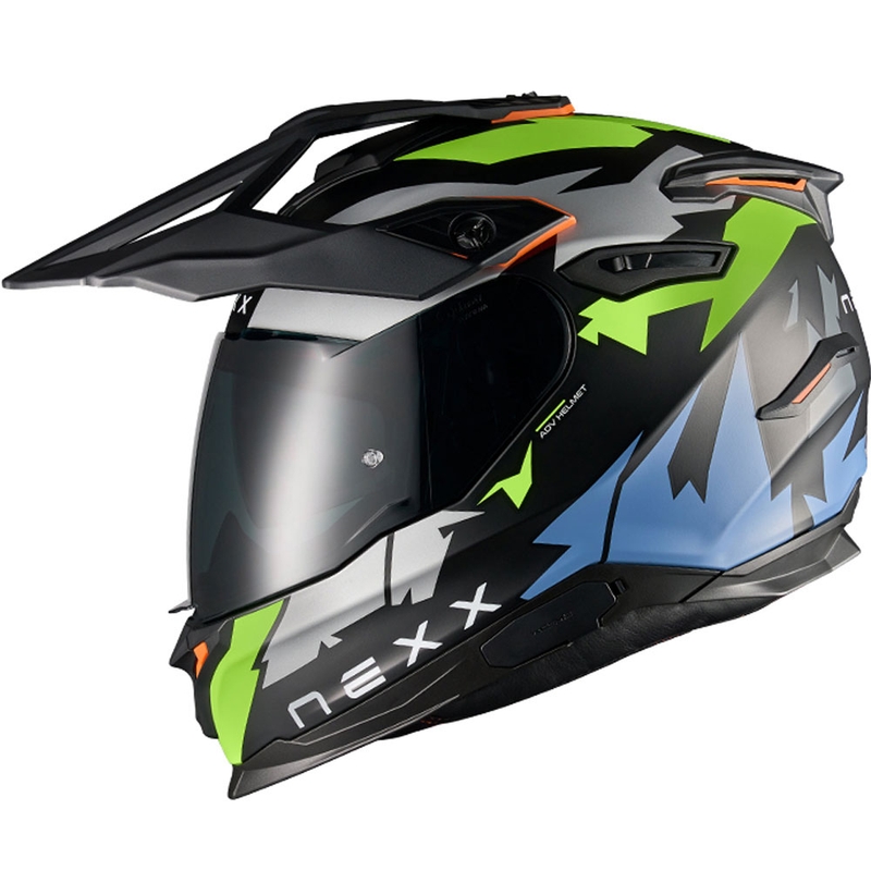 Casco da moto enduro NEXX Y.TRAVL Primal nero-giallo fluo