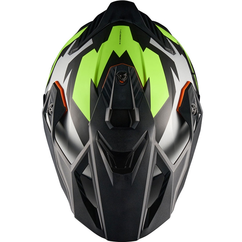 Casco da moto enduro NEXX Y.TRAVL Primal nero-giallo fluo