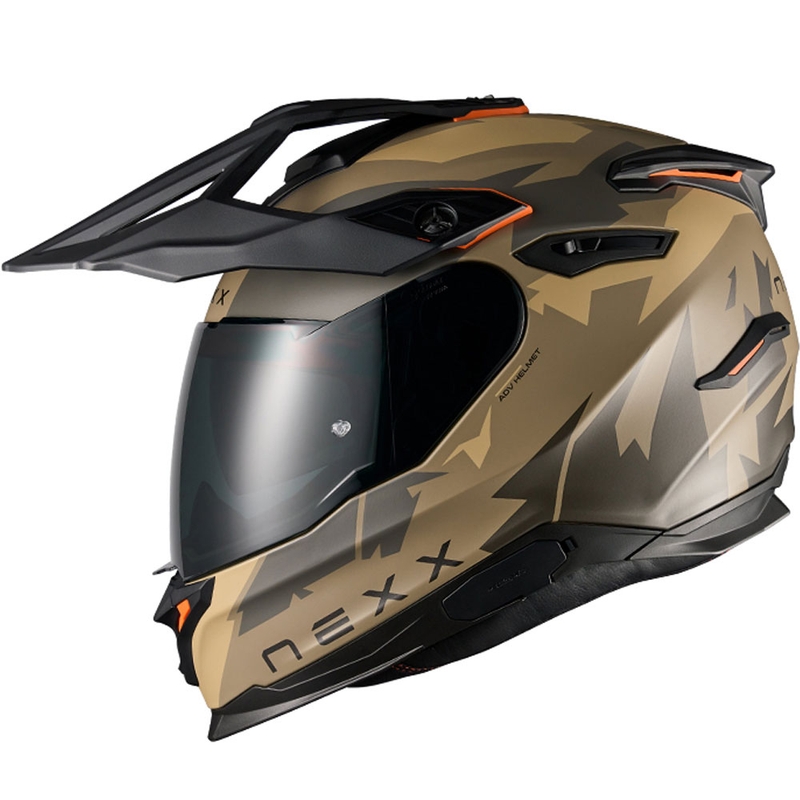 Casco moto enduro NEXX Y.TRAVL Primal grigio sabbia opaco