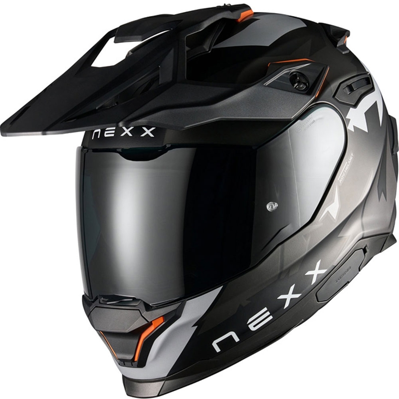 Casco da moto enduro NEXX Y.TRAVL Primal nero opaco-grigio