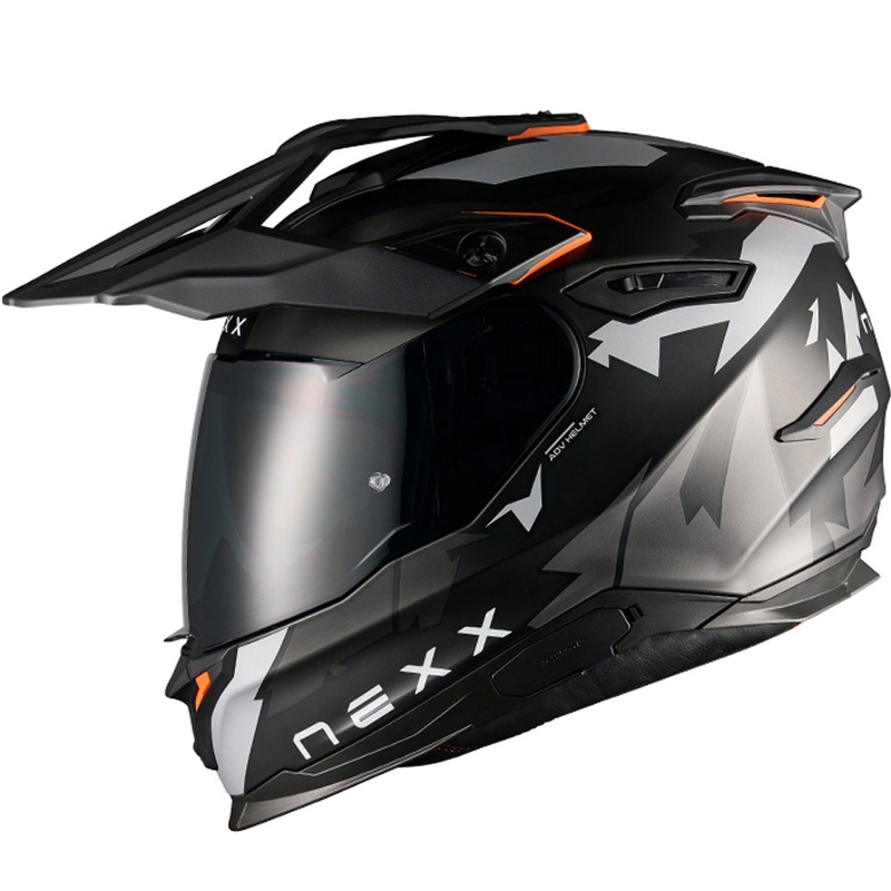 Casco da moto enduro NEXX Y.TRAVL Primal nero opaco-grigio