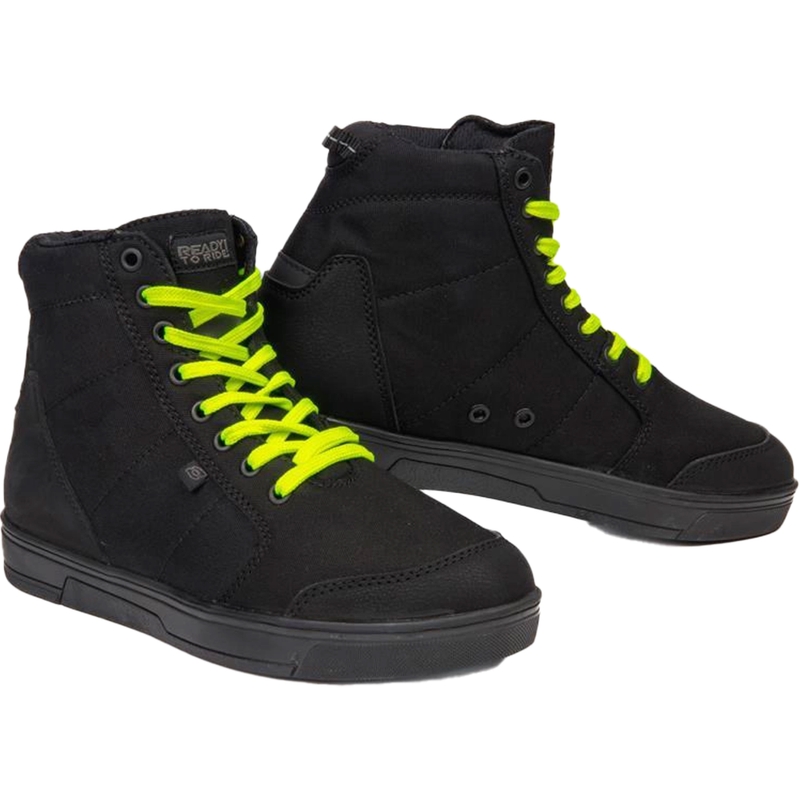Stivali da moto Ozone Town nero-giallo fluo
