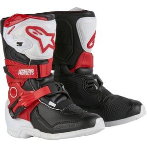 Stivali da moto per bambini Alpinestars Tech 3S Nero-Bianco-Rosso