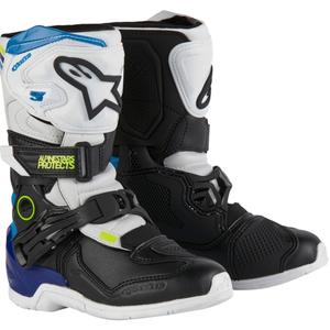 Stivali da moto per bambini Alpinestars Tech 3S Bianco-Nero-Blu