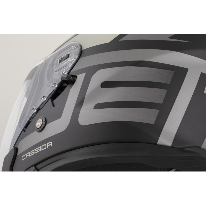Casco da moto jet Cassida Jet Tech 2.0 RoTo nero opaco-grigio-bianco