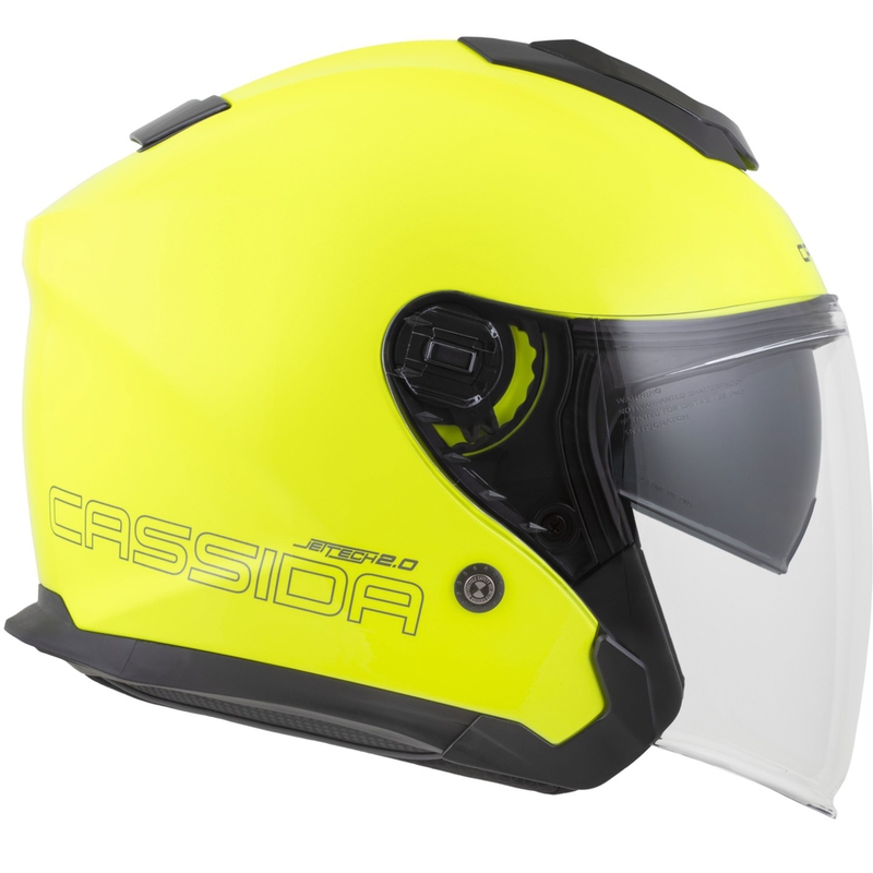 Casco da moto jet Cassida Jet Tech 2.0 RoTo giallo fluo-nero-grigio