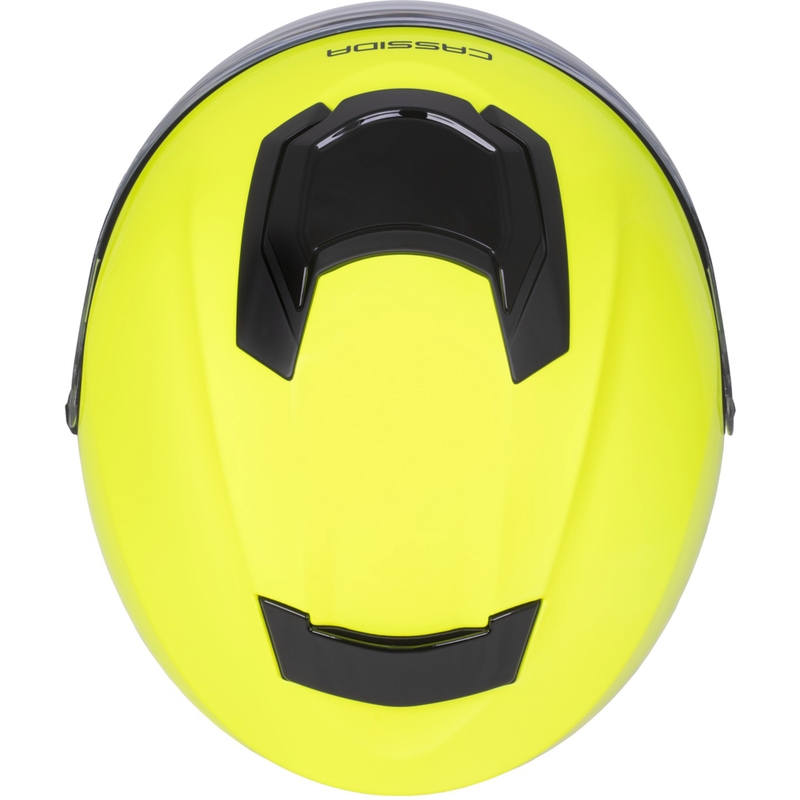 Casco da moto jet Cassida Jet Tech 2.0 RoTo giallo fluo-nero-grigio