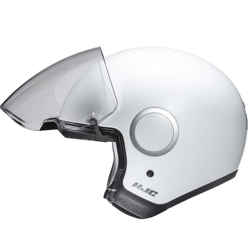 Casco da moto jet HJC RPHA 40 Solid bianco perla