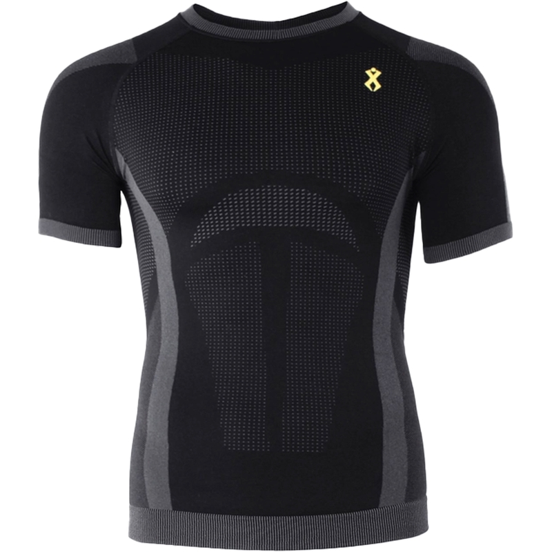 T-shirt funzionale da uomo Rilax Noah nera - manica corta