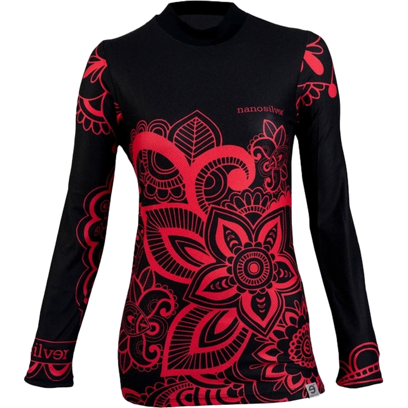 Camicia termica da donna nanosilver® Flower - manica lunga