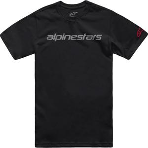Maglietta Alpinestars Linear Wordmark 2.0 CSF nera-grigio-rossa