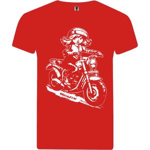 T-shirt da ragazza MotoZem - Biker rossa