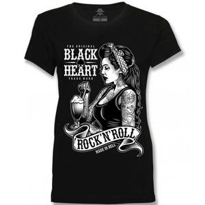 Maglietta donna nera Heart Pin Up Shake Nero