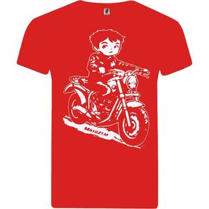 T-shirt per bambino MotoZem Biker rossa