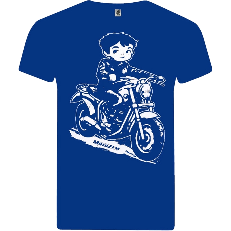 T-shirt per bambino MotoZem - Biker blu