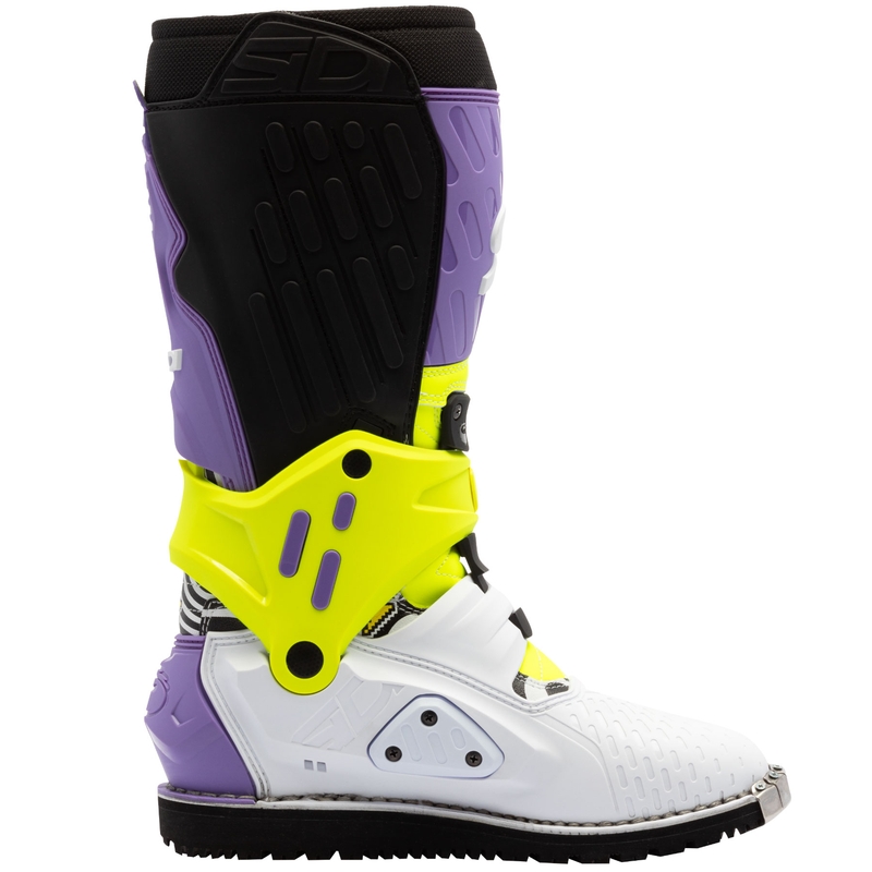 Stivali da moto SiDi Crossair HD End BB002 viola-giallo-bianco