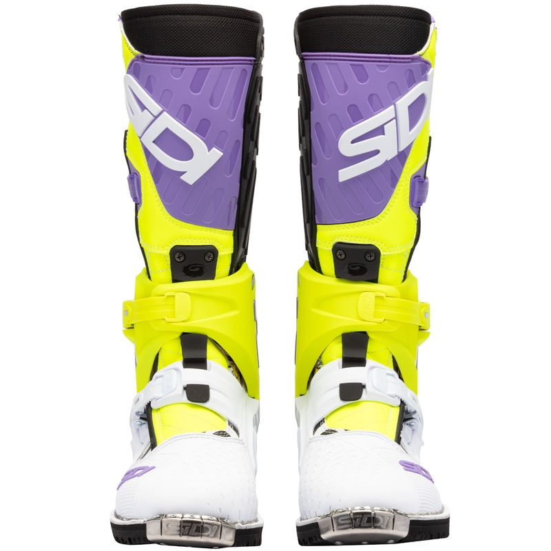 Stivali da moto SiDi Crossair HD End BB002 viola-giallo-bianco