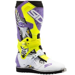 Stivali da moto SiDi Crossair HD End BB002 viola-giallo-bianco