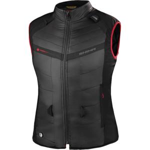 Gilet Shima Powerheat donna nero-rosso