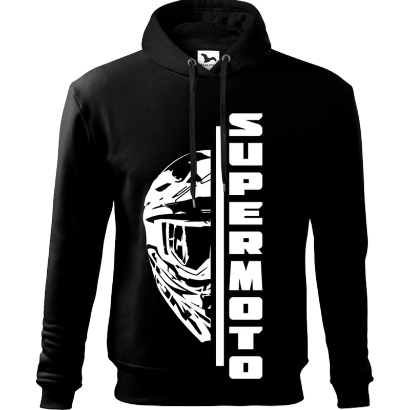 Felpa con cappuccio da uomo SUPERMOTO nero