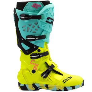 Stivali da moto SiDi Crossair X giallo menta-fluo