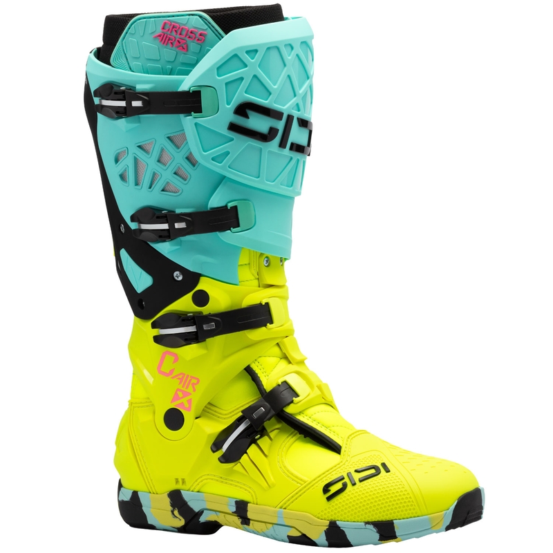 Stivali da moto SiDi Crossair X giallo menta-fluo