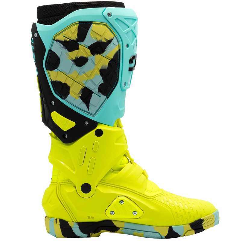 Stivali da moto SiDi Crossair X giallo menta-fluo