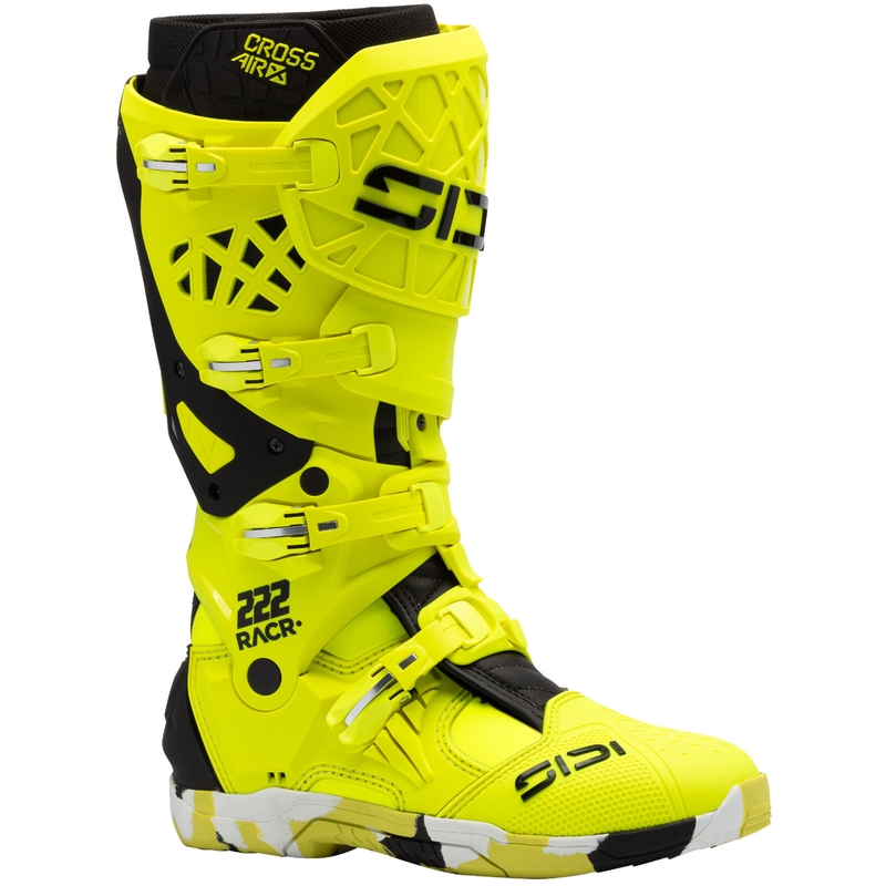 Stivali da moto SiDi Crossair X RACR001 nero-giallo fluo