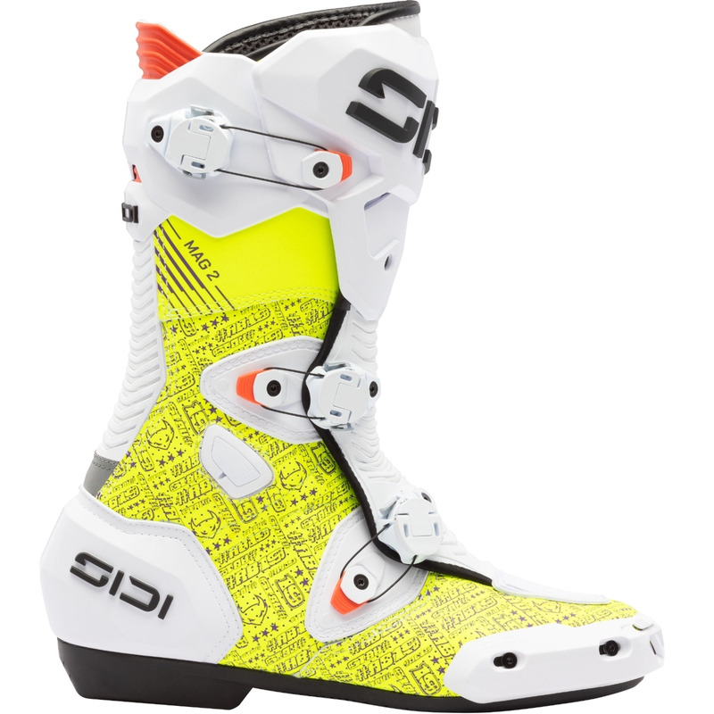 Stivali da moto SiDi MAG 2 Air BTA001 bianco-giallo