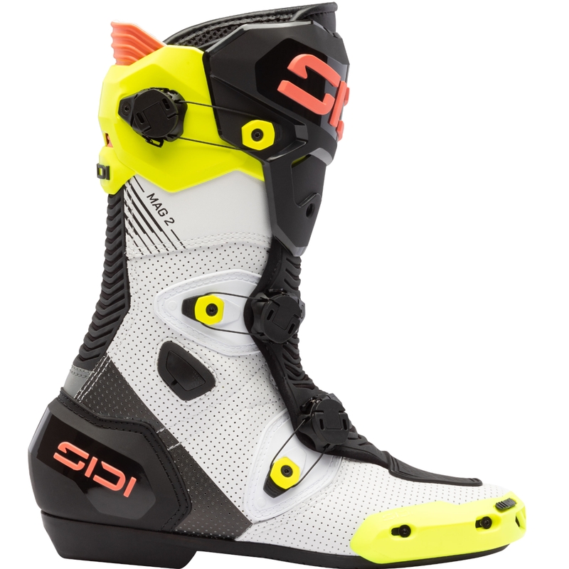 Stivali da moto SiDi MAG 2 Air giallo fluo-corallo fluo