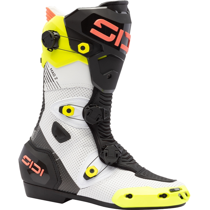 Stivali da moto SiDi MAG 2 Air giallo fluo-corallo fluo
