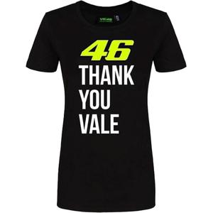 T-shirt donna VR46 Valentino Rossi "Thank you Vale" nero