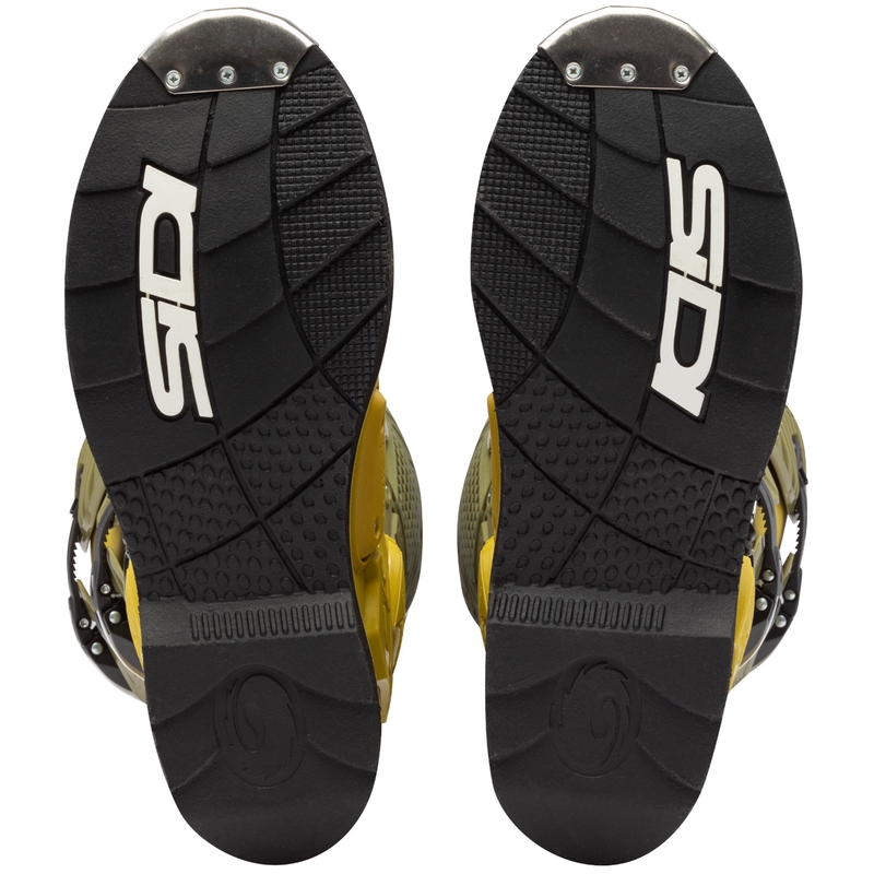 Stivali da moto SiDi Crossfire 3 verde oliva-giallo fluo