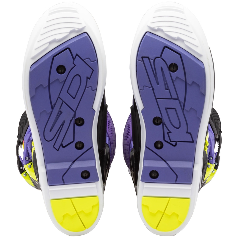 Stivali da moto SiDi Crossfire 3 SRS viola-nero-giallo fluo