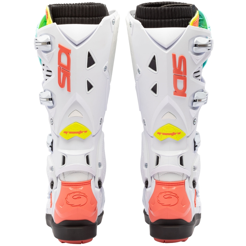 Stivali da moto SiDi Crossfire 3 SRS bianco-fluo menta-fluo corallo