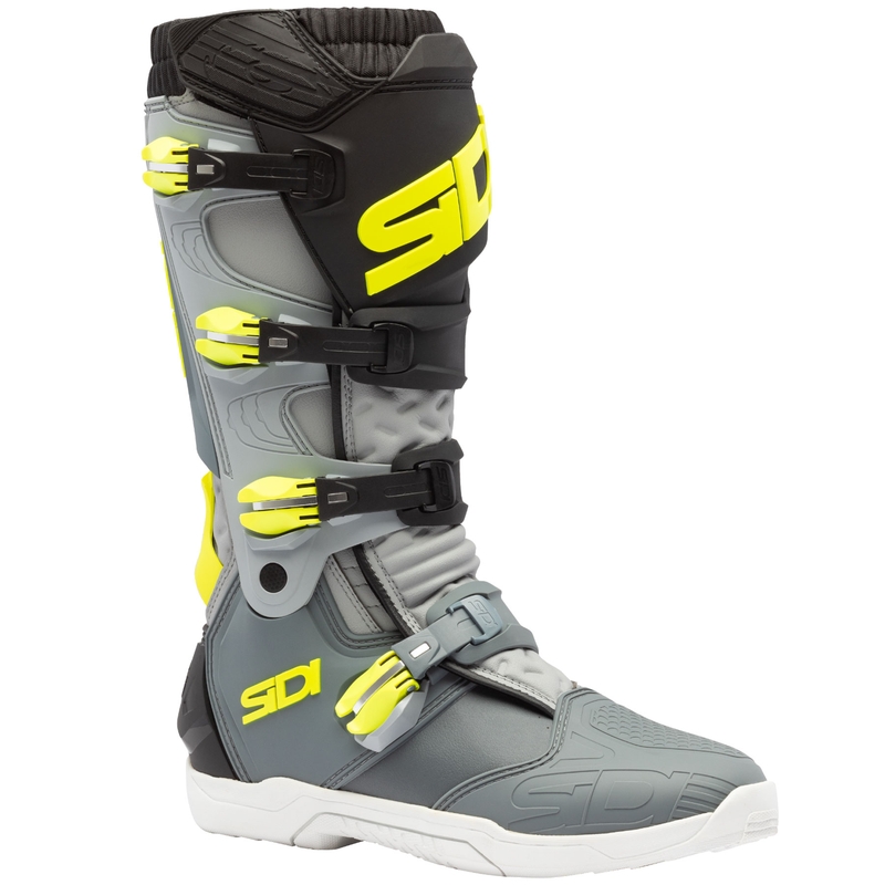 Stivali da moto SiDi X Power SC grigio-giallo fluo