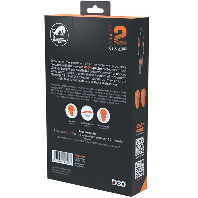 Protezioni per gomiti/ginocchia Furygan Spectre D3O® L2
