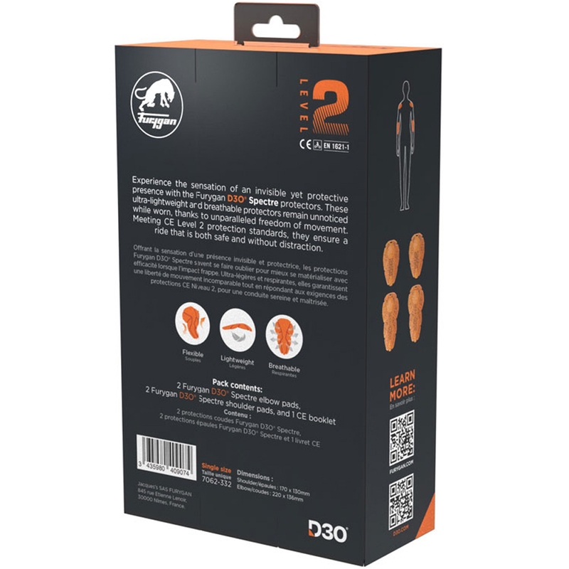 Set di protezioni per spalle e gomiti Furygan Spectre D3O® L2