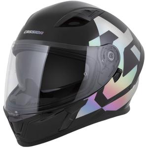 Casco integrale da moto Cassida Orbit Grind Absolut nero-olografico