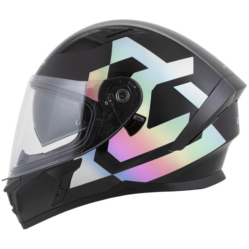 Casco integrale da moto Cassida Orbit Grind Absolut nero-olografico