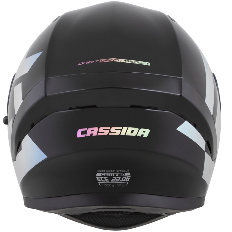 Casco integrale da moto Cassida Orbit Grind Absolut nero-olografico