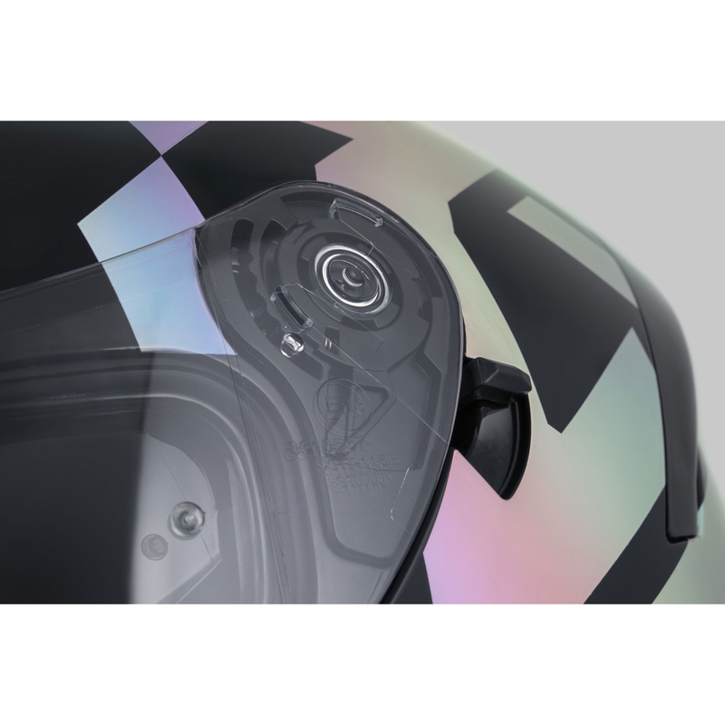 Casco integrale da moto Cassida Orbit Grind Absolut nero-olografico