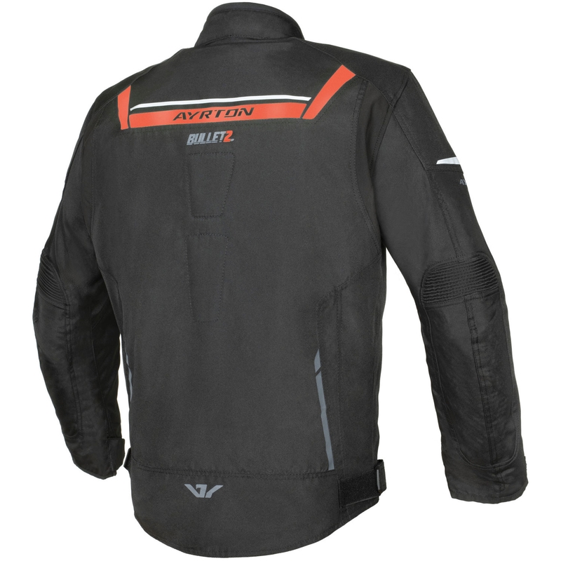 Giacca da moto Ayrton Bullet II nera-rossa-grigia