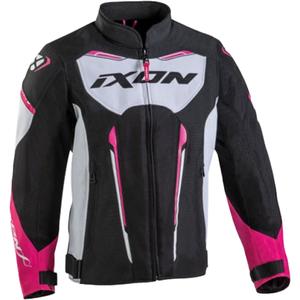 Giacca da moto per bambini IXON Striker Air nero-bianco-rosa