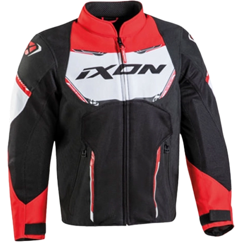 Giacca da moto per bambini IXON Striker Air nero-rosso-bianco